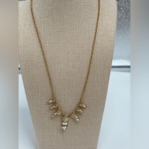 Swarovski Oval Graduated and bezel set Crystals rhinestone  Gold tone Chain
